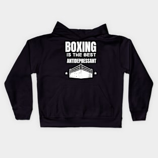 Boxing is the best antidepressant Kids Hoodie